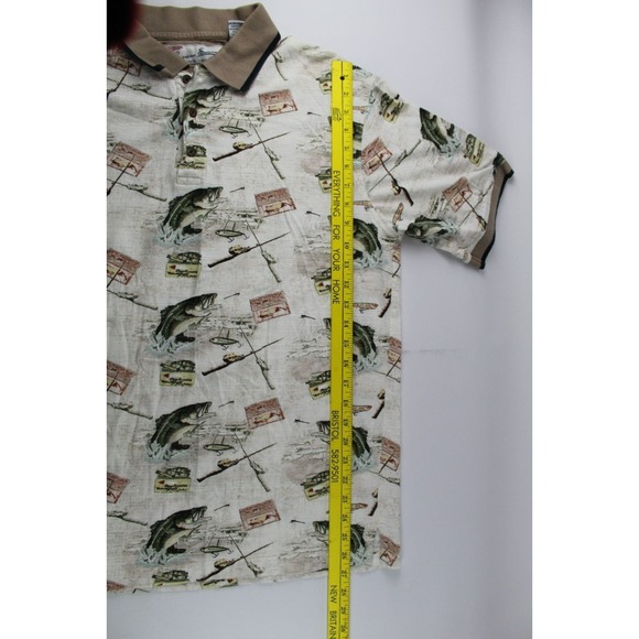 American Summer Clothing Co, Men's Fishing Polo Shirt, Size Large Casual EUC - Picture 4 of 5